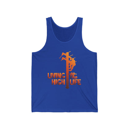 Lineman T-shirt - living the high life - sky 24