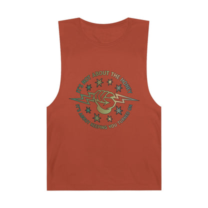 Lineman Tank - Its Not About The Money-copper patina