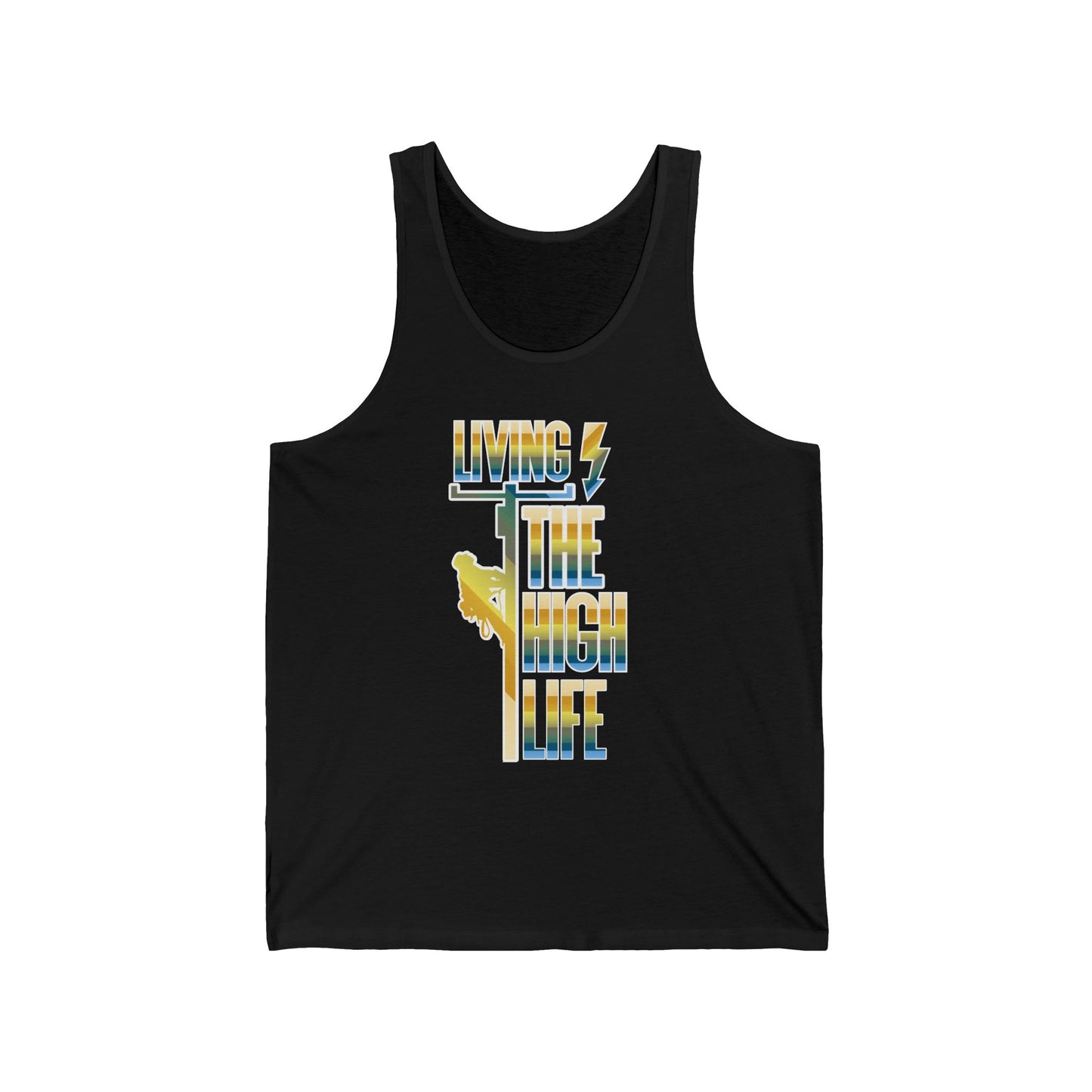 Lineman T-shirt - Living The High Life-colored chrome