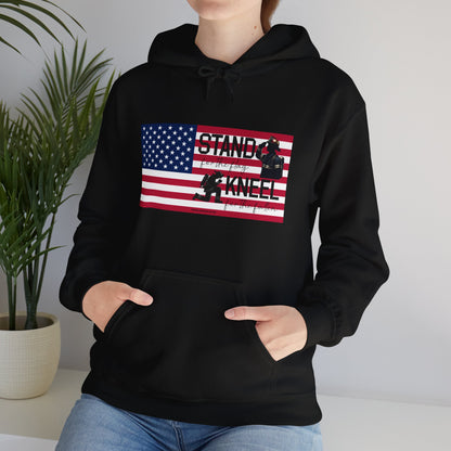 Gildan Stand for the Flag, Kneel for the Fallen Hoodie - fire fighter