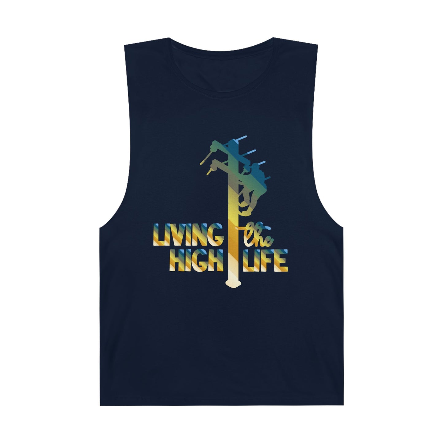 Lineman Tank - living the high life - colored chrome