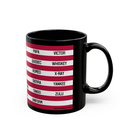 Phonetic Flag Ceramic Mug - Black, (11oz, 15oz)