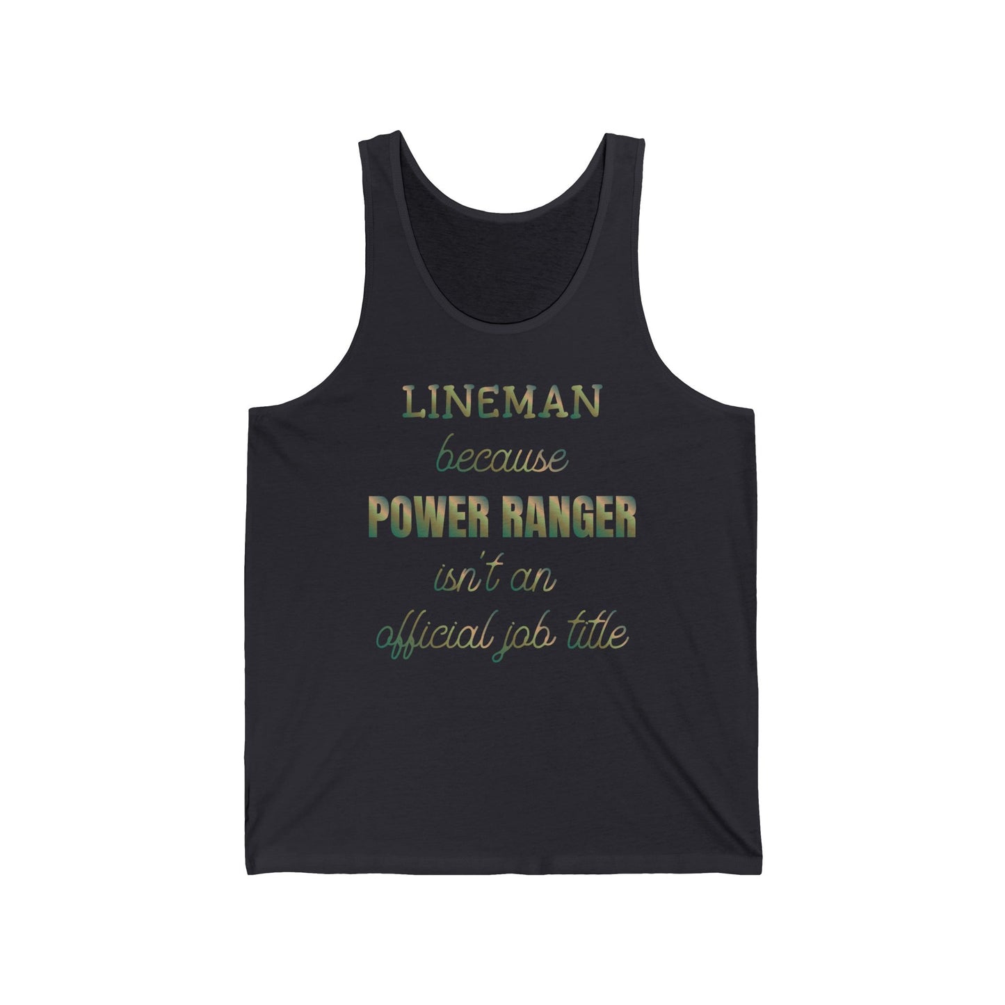 Lineman T-shirt - Power Ranger job title copper patina