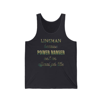 Lineman T-shirt - Power Ranger job title copper patina
