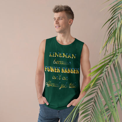 Lineman Tank - Power Ranger job title colored chrome