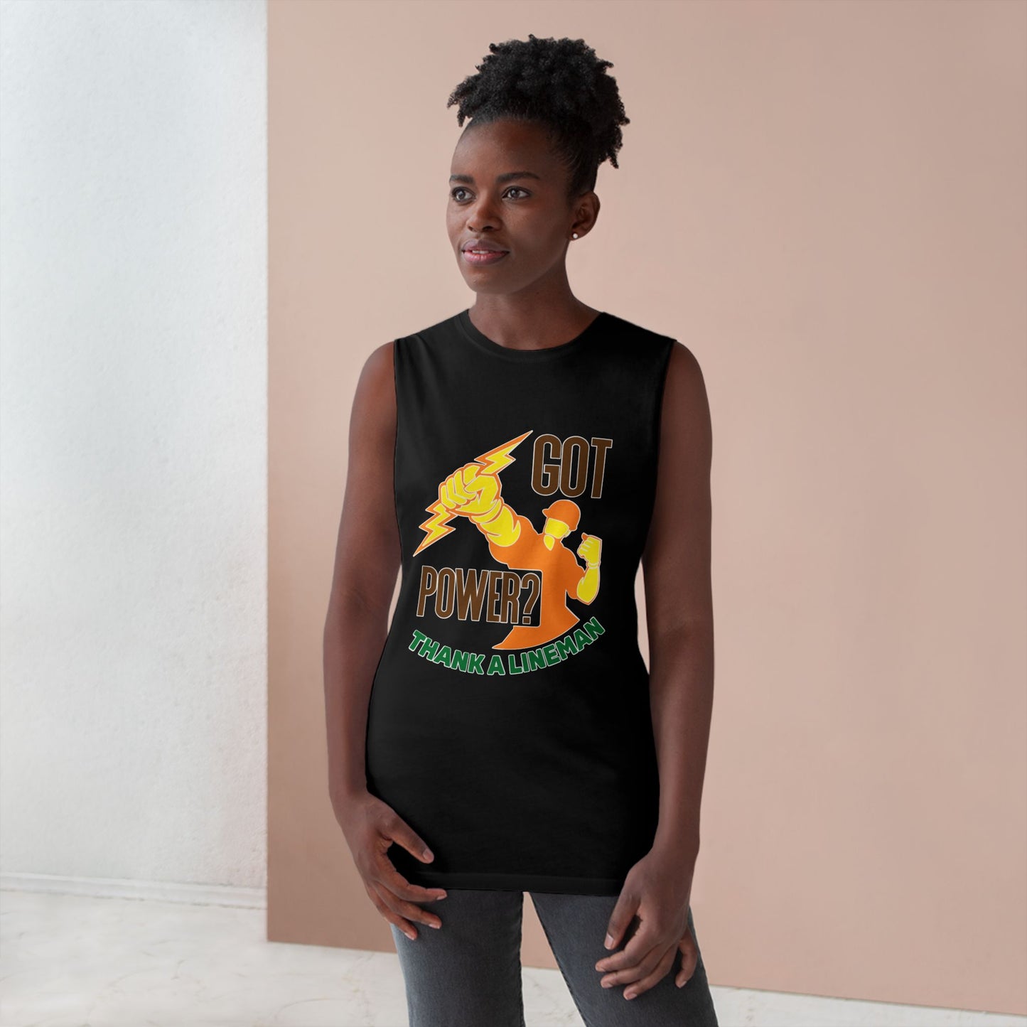Lineman Tank - Got Power Thank A Lineman - color