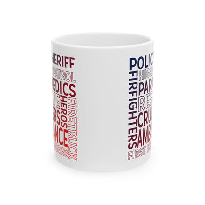 First Responder Subway Art color Ceramic Mug, (11oz, 15oz)