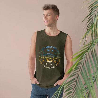 Lineman Tank - Its Not About The Money-colored chrome