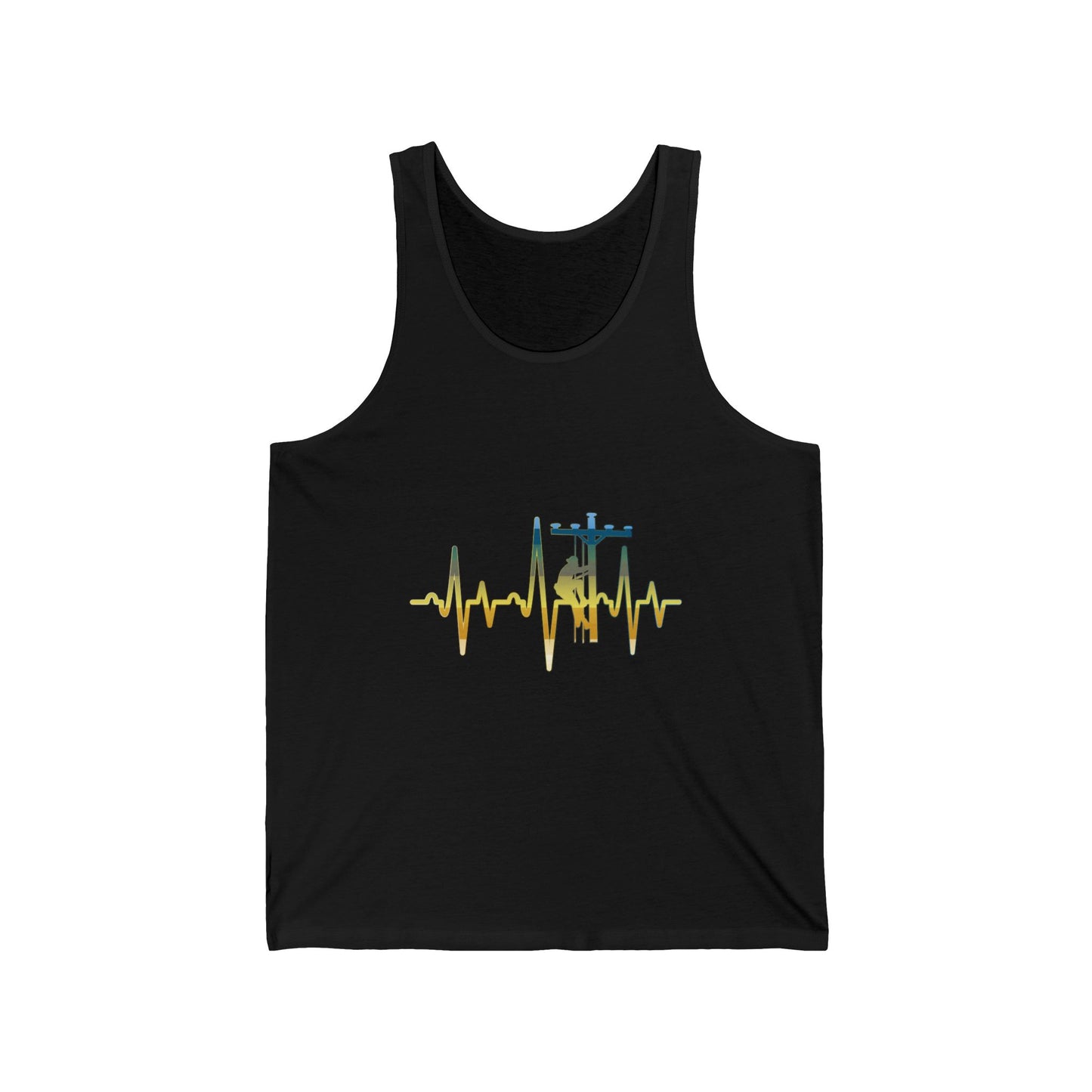 Lineman Tank - Lineman Heartbeat - colored chrome