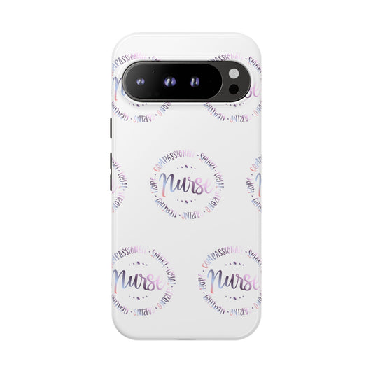 Google Pixel Tough Case - Nurse Circle  - White