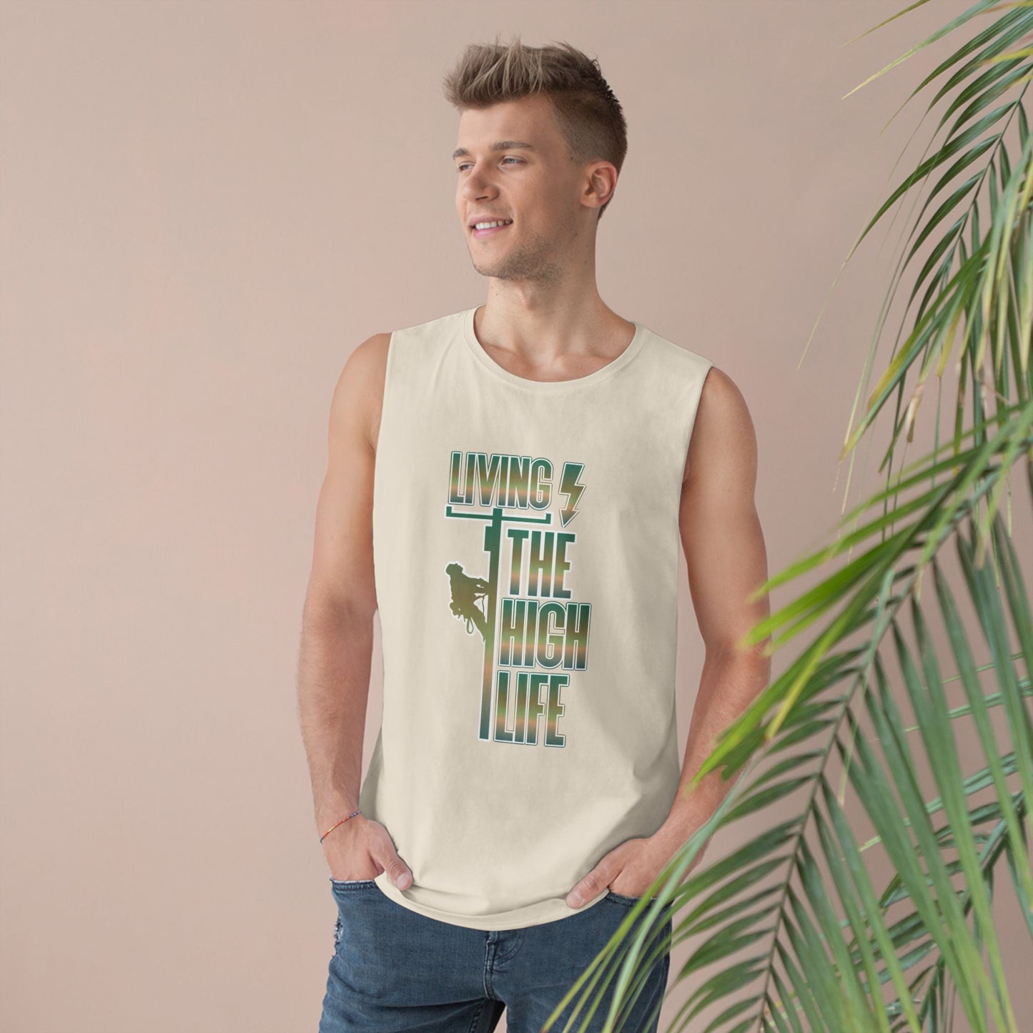Lineman Tank - Living The High Life-copper patina