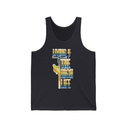 Lineman T-shirt - Living The High Life-colored chrome