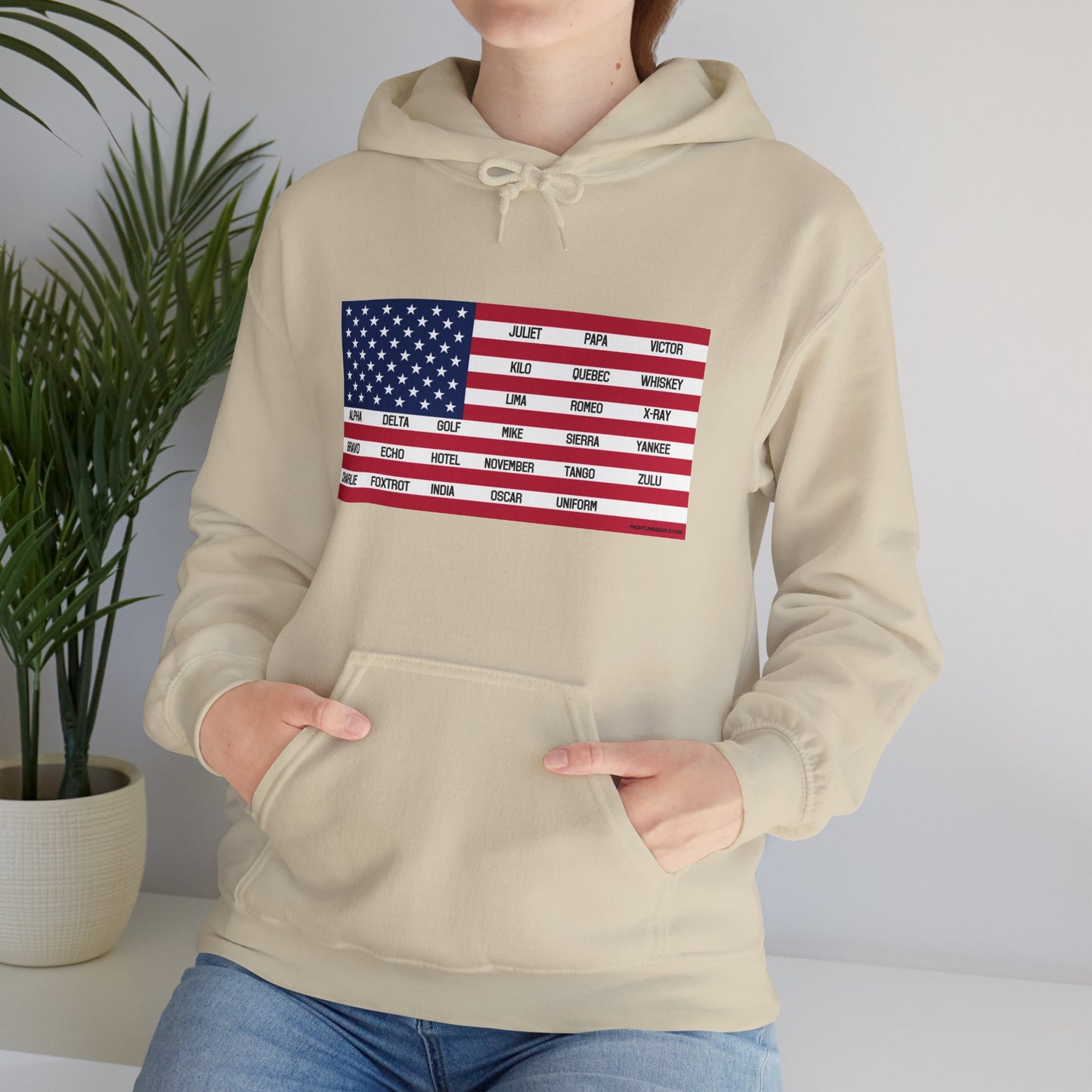 Gildan Phonetic Flag Hoodie