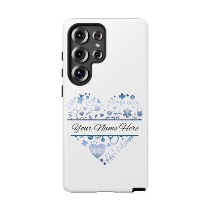 Samsung Tough Case - Nurse Monogram - White