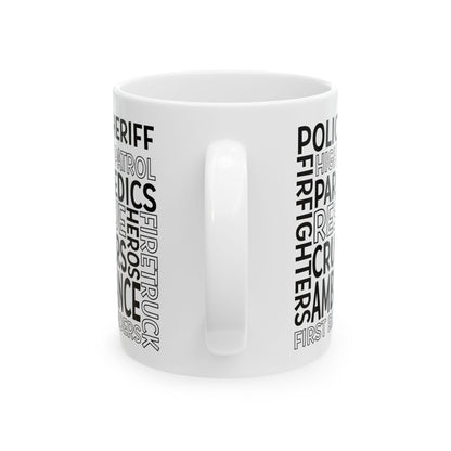 First Responder Subway Art Ceramic Mug, (11oz, 15oz)