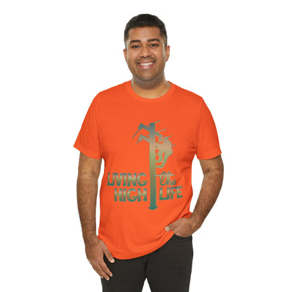 Lineman T-shirt - living the high life - copper patina