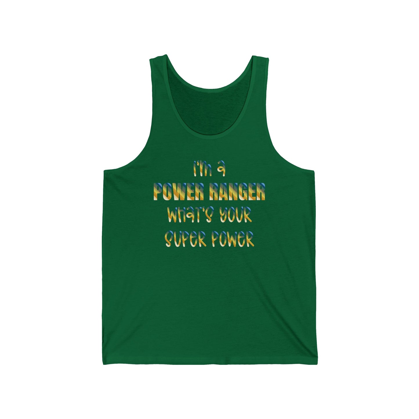 Lineman Tank - power ranger super power colored chrome