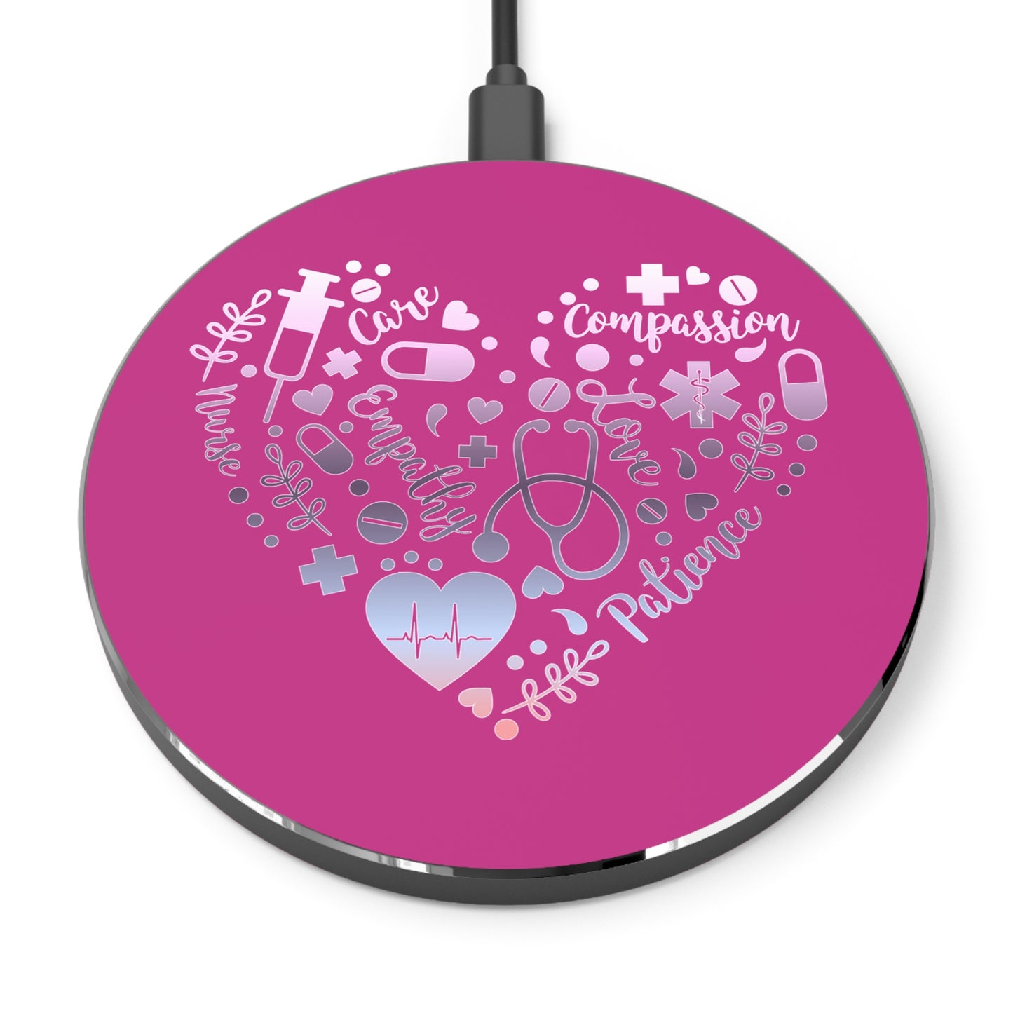 Nurse Heart Wireless Charger | Fast Charging Pad for Healthcare Professionals