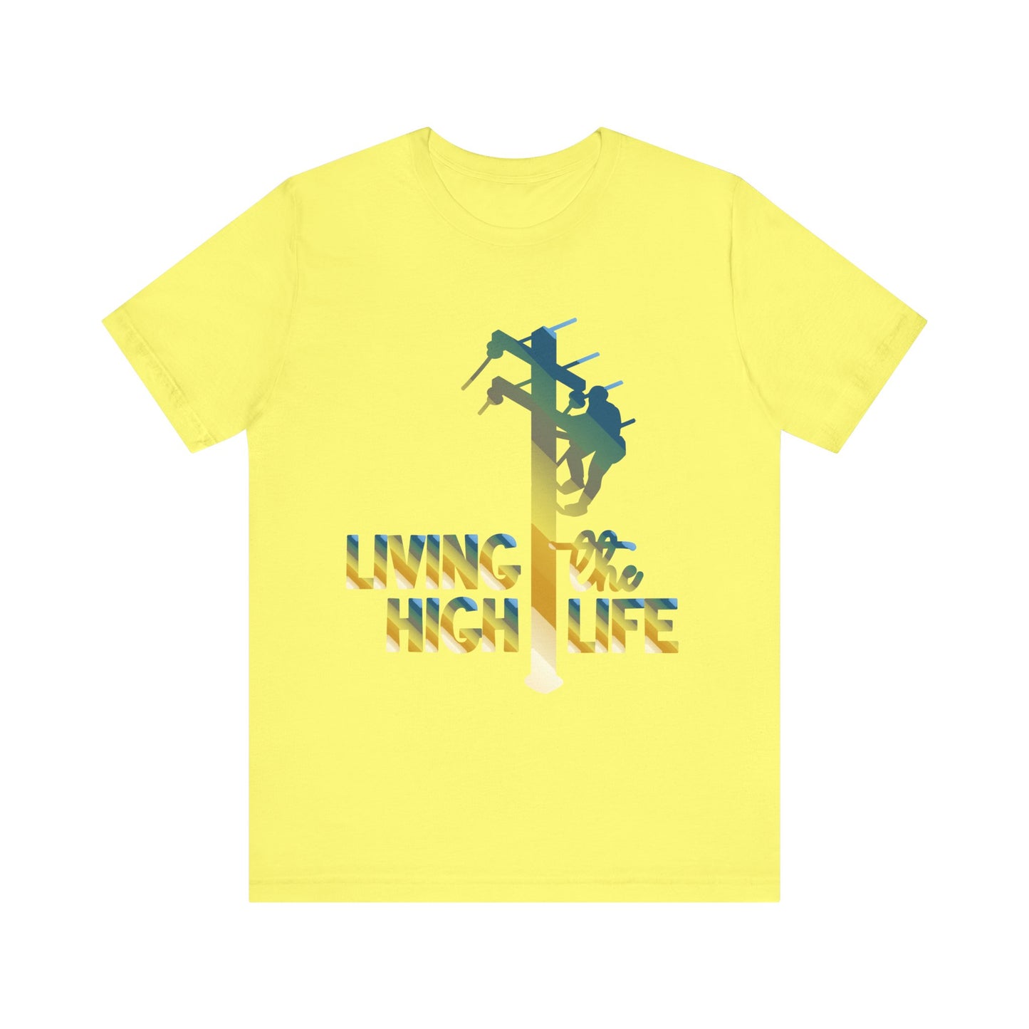 Lineman T-shirt - living the high life - colored chrome