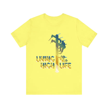 Lineman T-shirt - living the high life - colored chrome