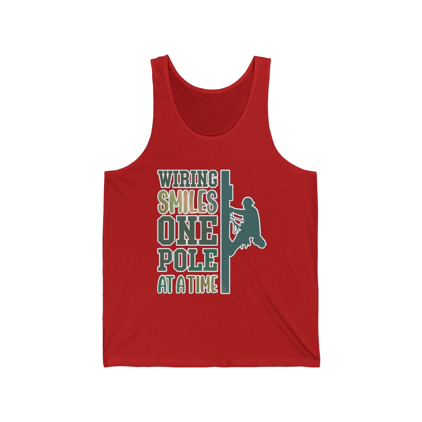 Lineman T-shirt - Wiring Smiles One Pole At A Time-copper patina