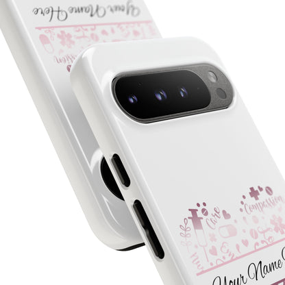 Google Pixel Tough Case - Monogram Heart - White