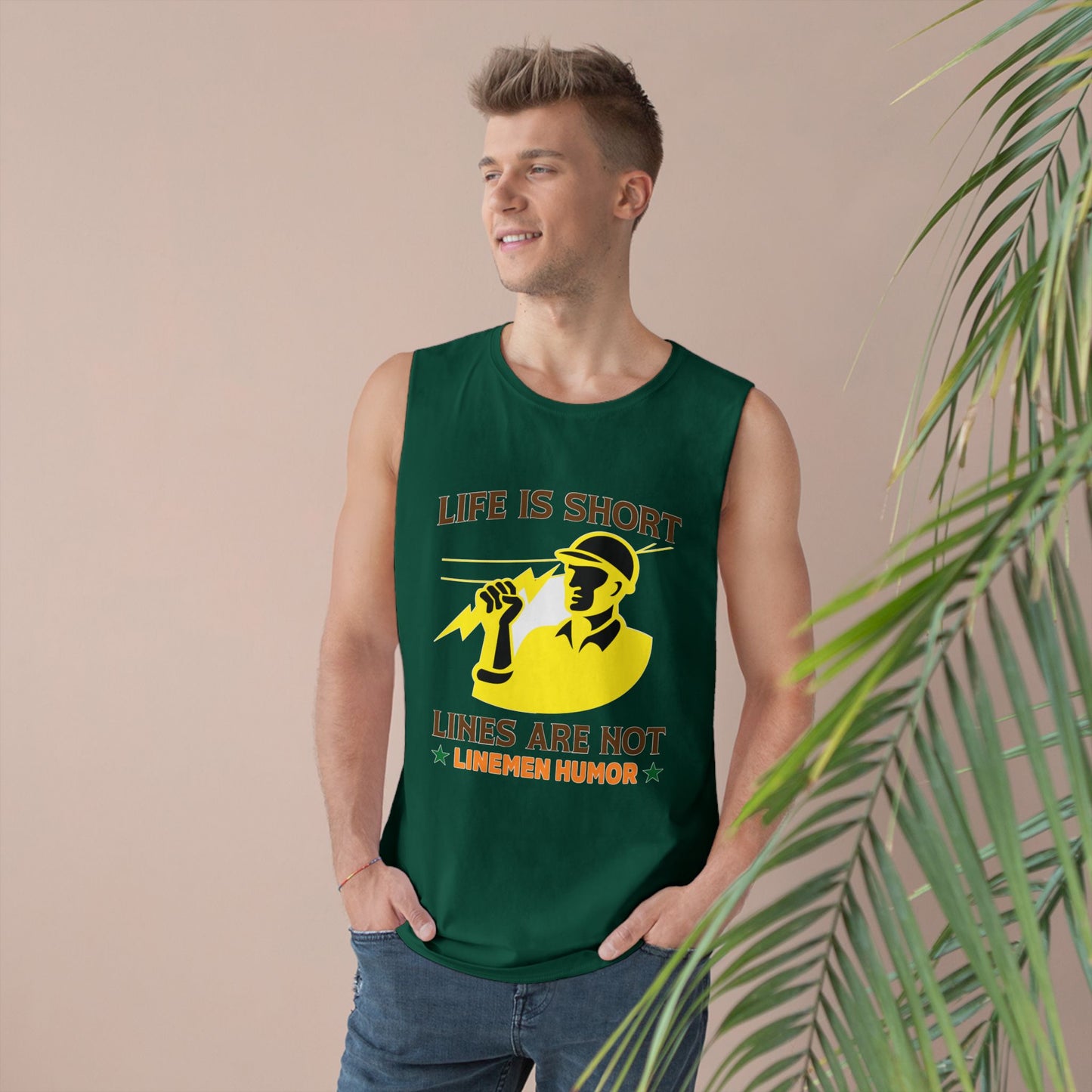 Lineman Tank - Life Is Short Lines Are Not-color