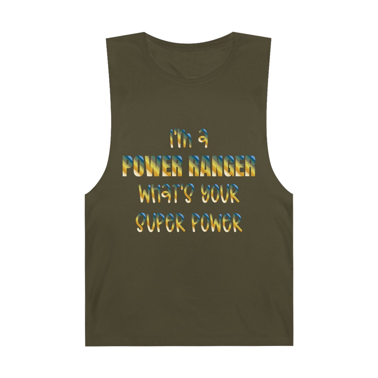 Lineman Tank - power ranger super power colored chrome
