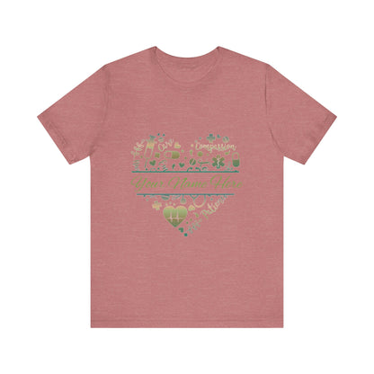 Monogram Heart copper patina