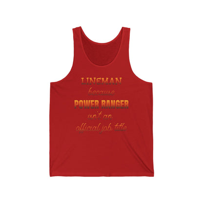 Lineman Tank - Power Ranger job title sky 24