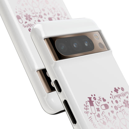 Google Pixel Tough Case - Monogram Heart 1 - White