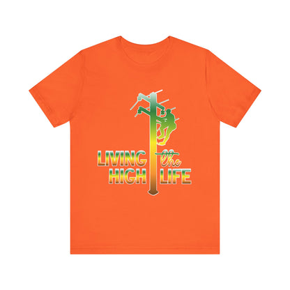 Lineman T-shirt - living the high life - gradient