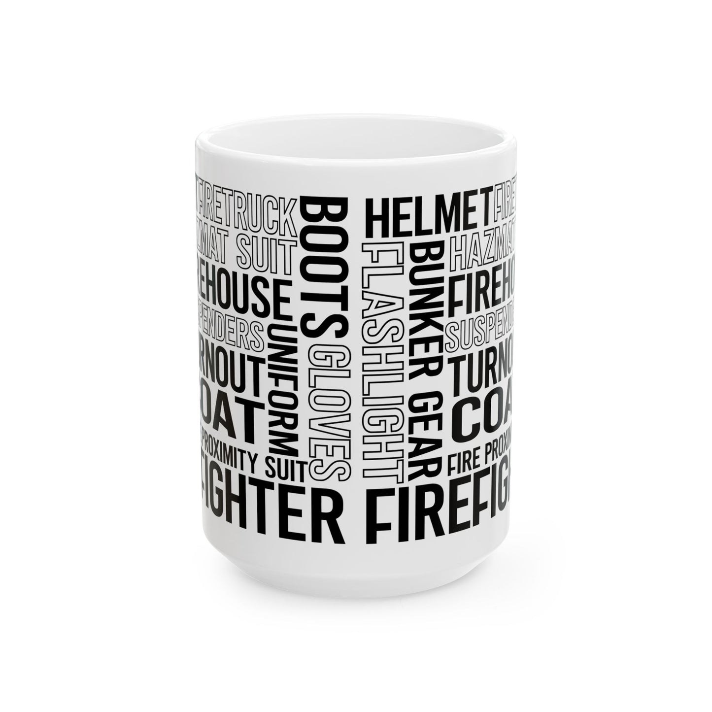 Fire Figther Subway Art Mug, (11oz, 15oz)