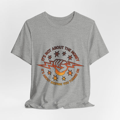 Lineman T-shirt - Its Not About The Money-sky 24