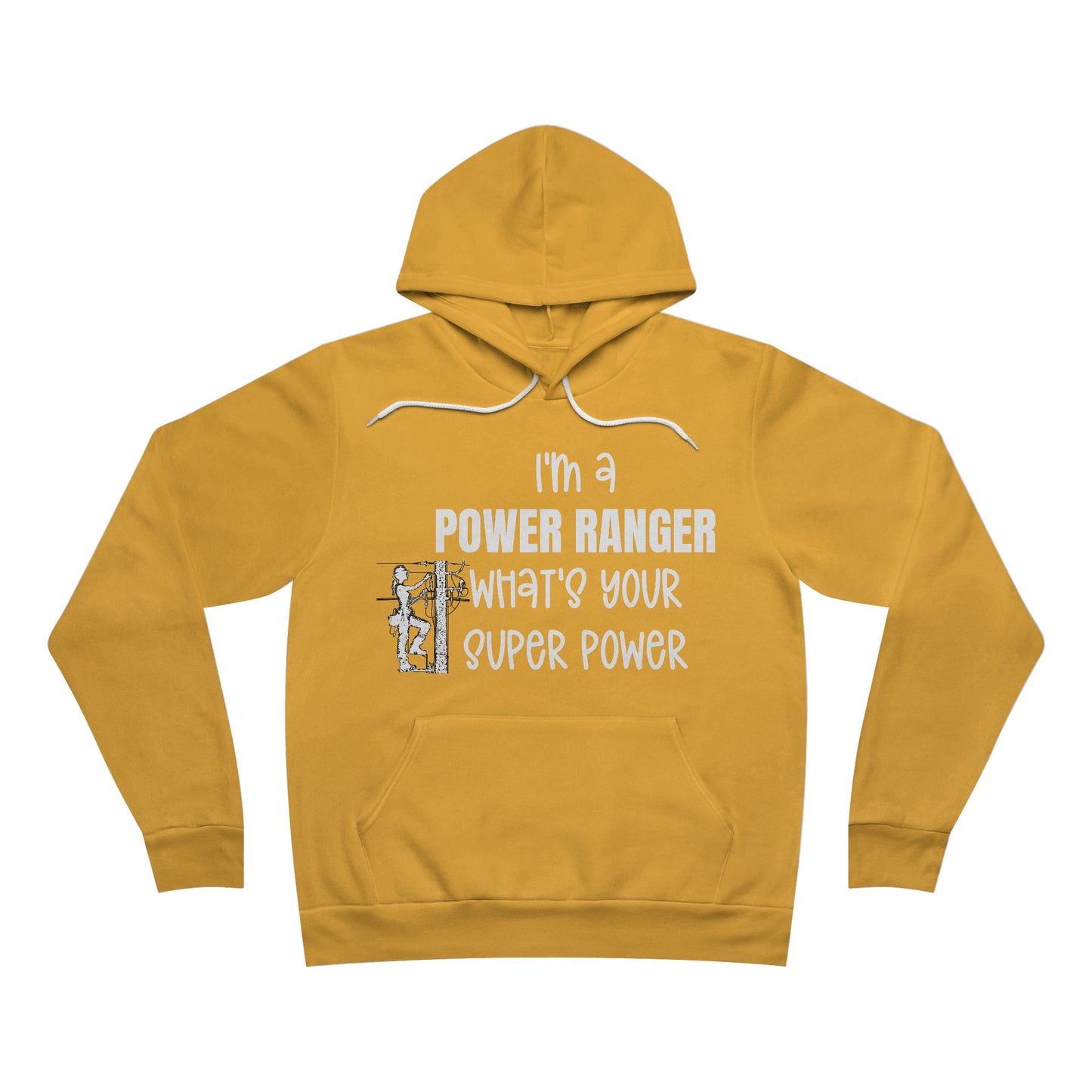 Bella + Canvas Sponge Fleece Hoodie - I'm a Power Ranger What's Your Super Power (female)