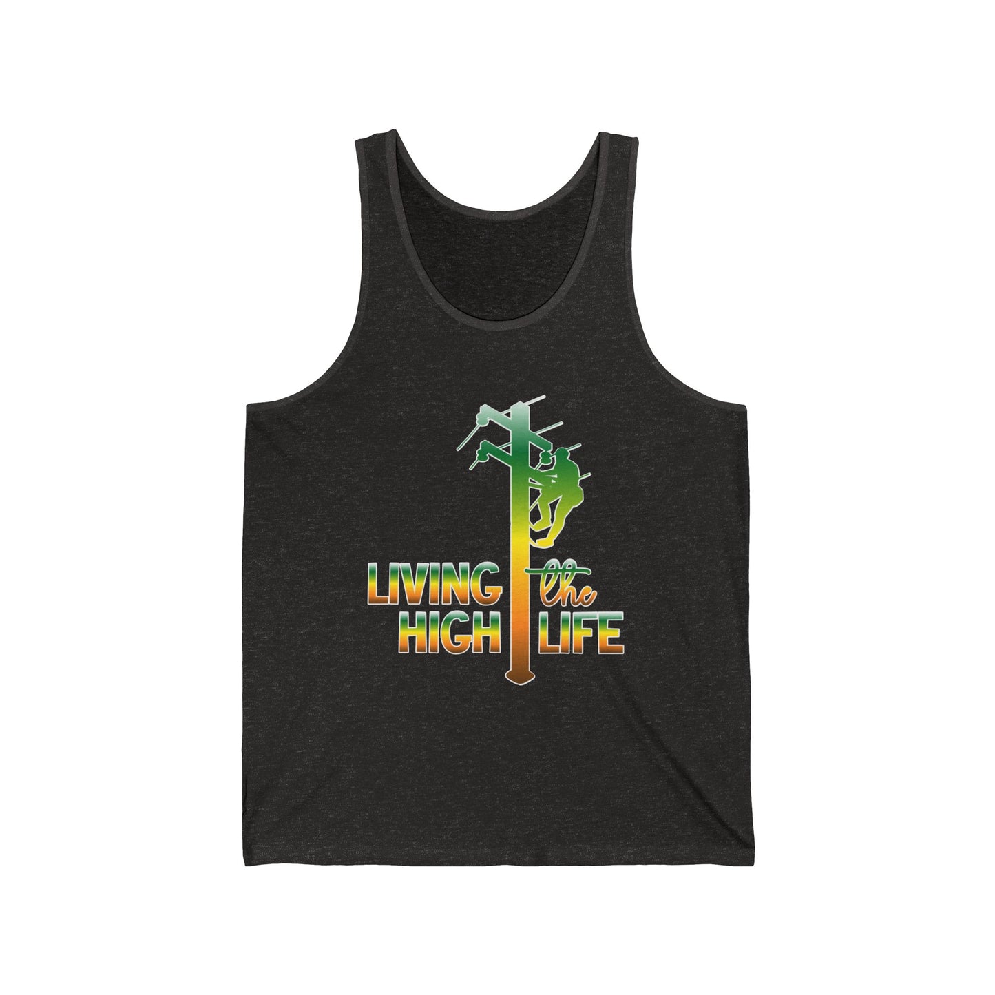 Lineman T-shirt - living the high life - gradient