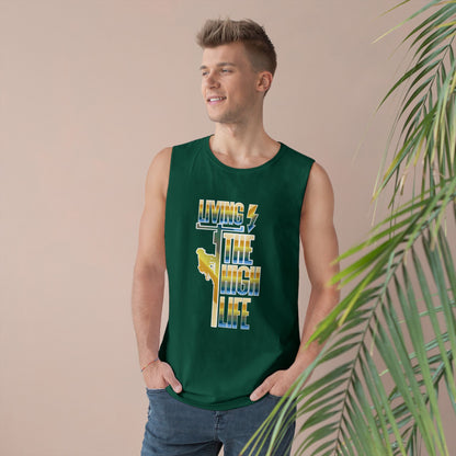 Lineman Tank - Living The High Life-colored chrome