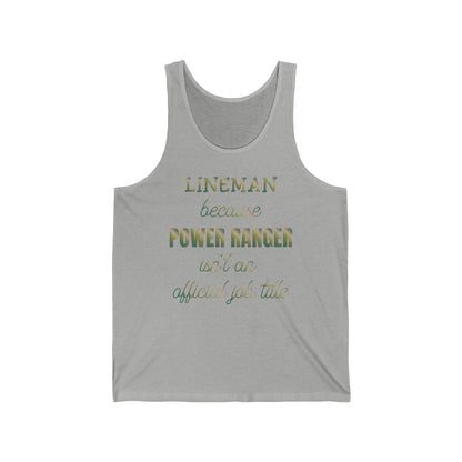 Lineman T-shirt - Power Ranger job title copper patina