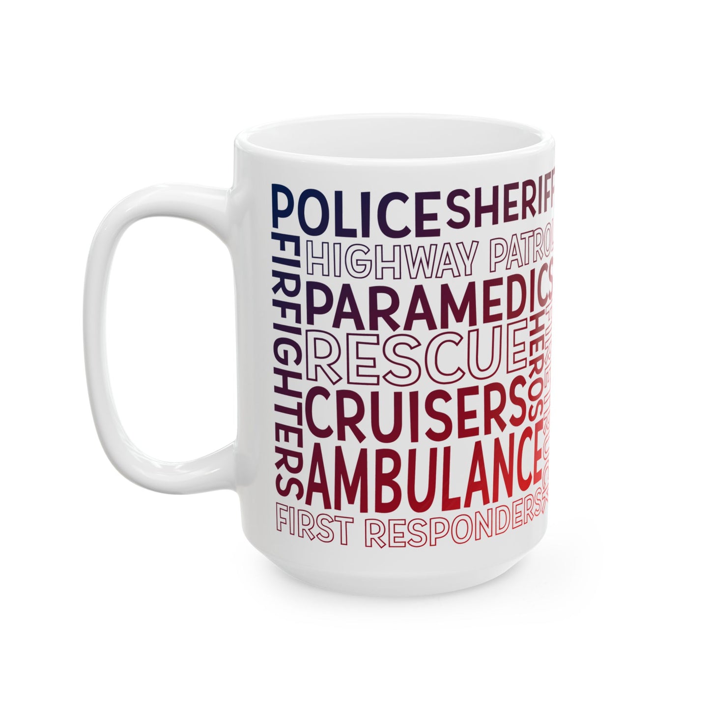 First Responder Subway Art color Ceramic Mug, (11oz, 15oz)