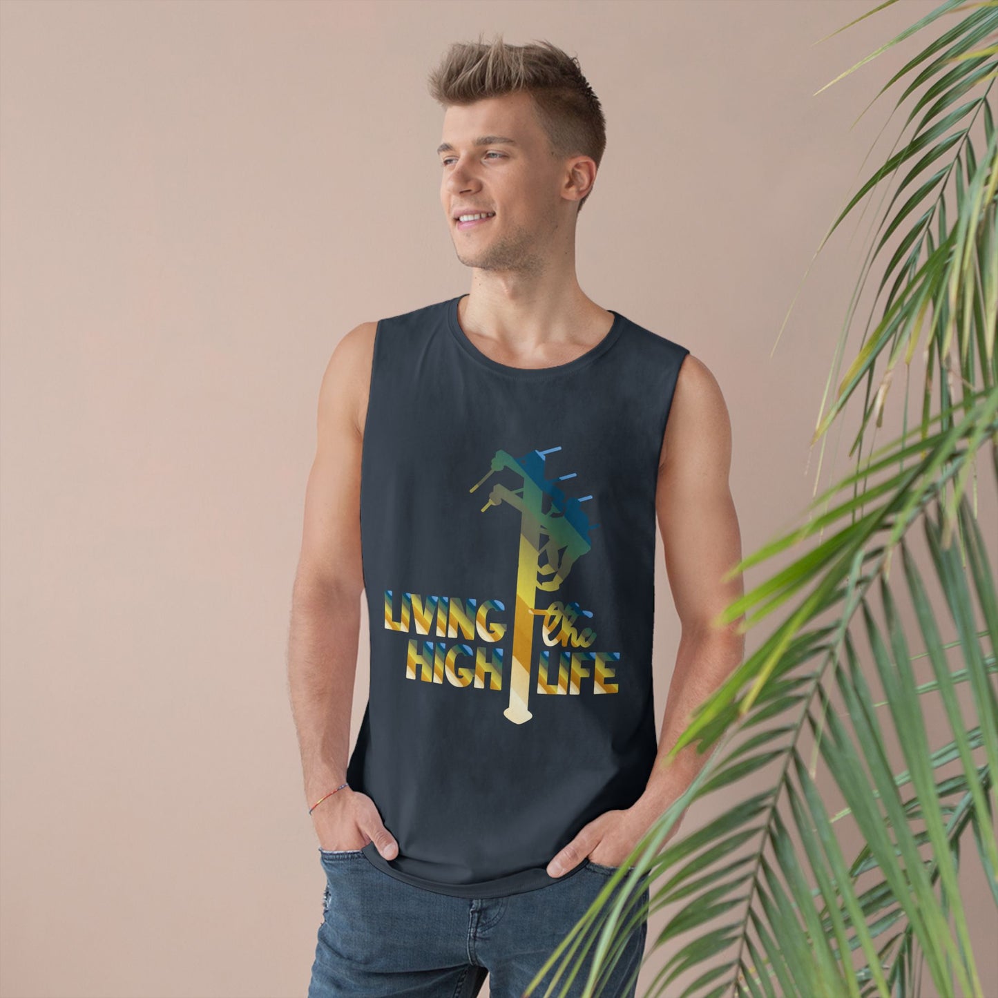 Lineman Tank - living the high life - colored chrome