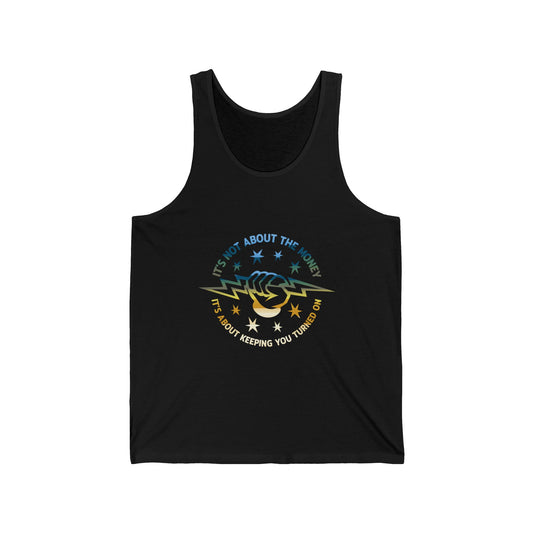 Lineman Tank - Its Not About The Money-colored chrome
