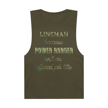 Lineman Tank - Power Ranger job title copper patina