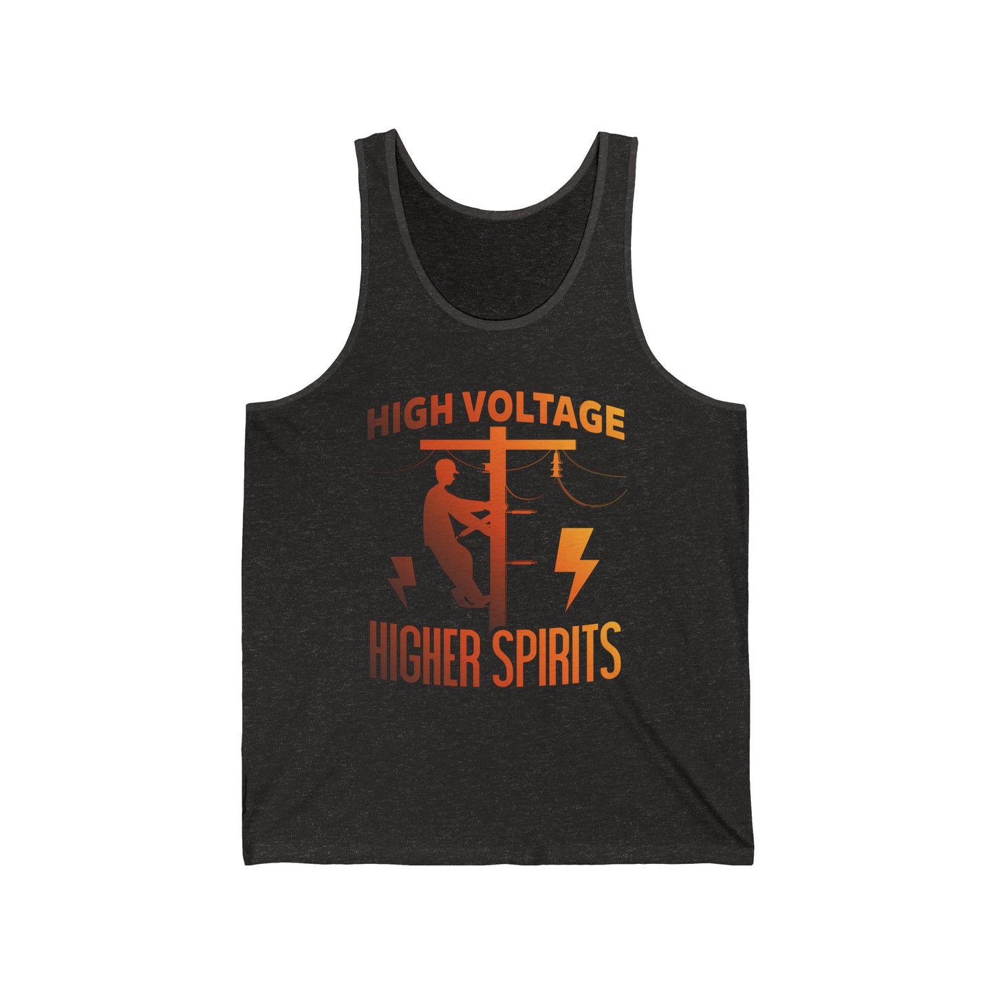 Lineman Tank - High Voltage Higher Spirits-sky 24