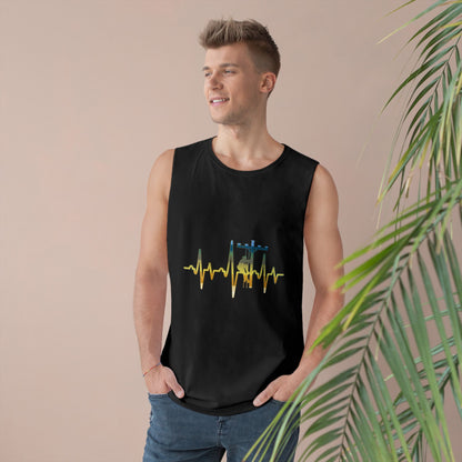 Lineman Tank- Lineman Heartbeat - colored chrome