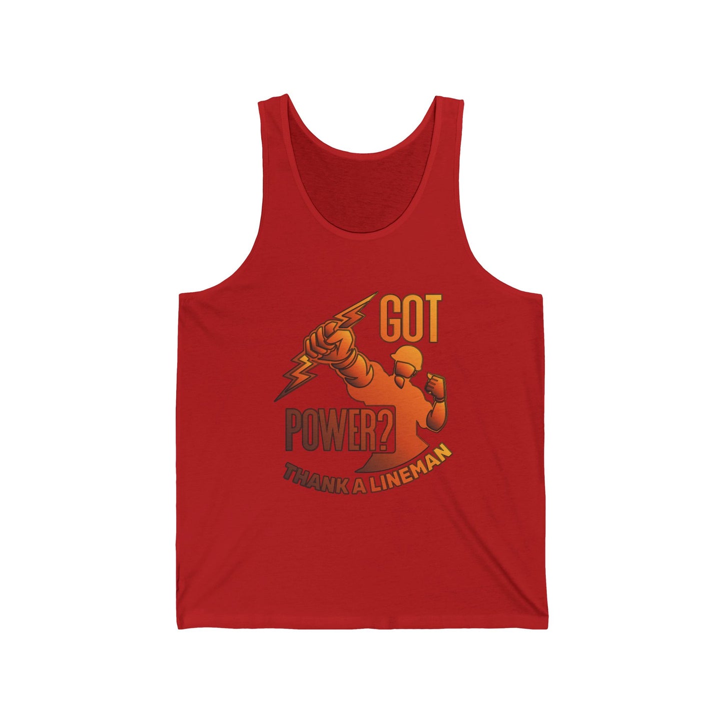 Lineman Tank - Got Power Thank A Lineman - sky 24