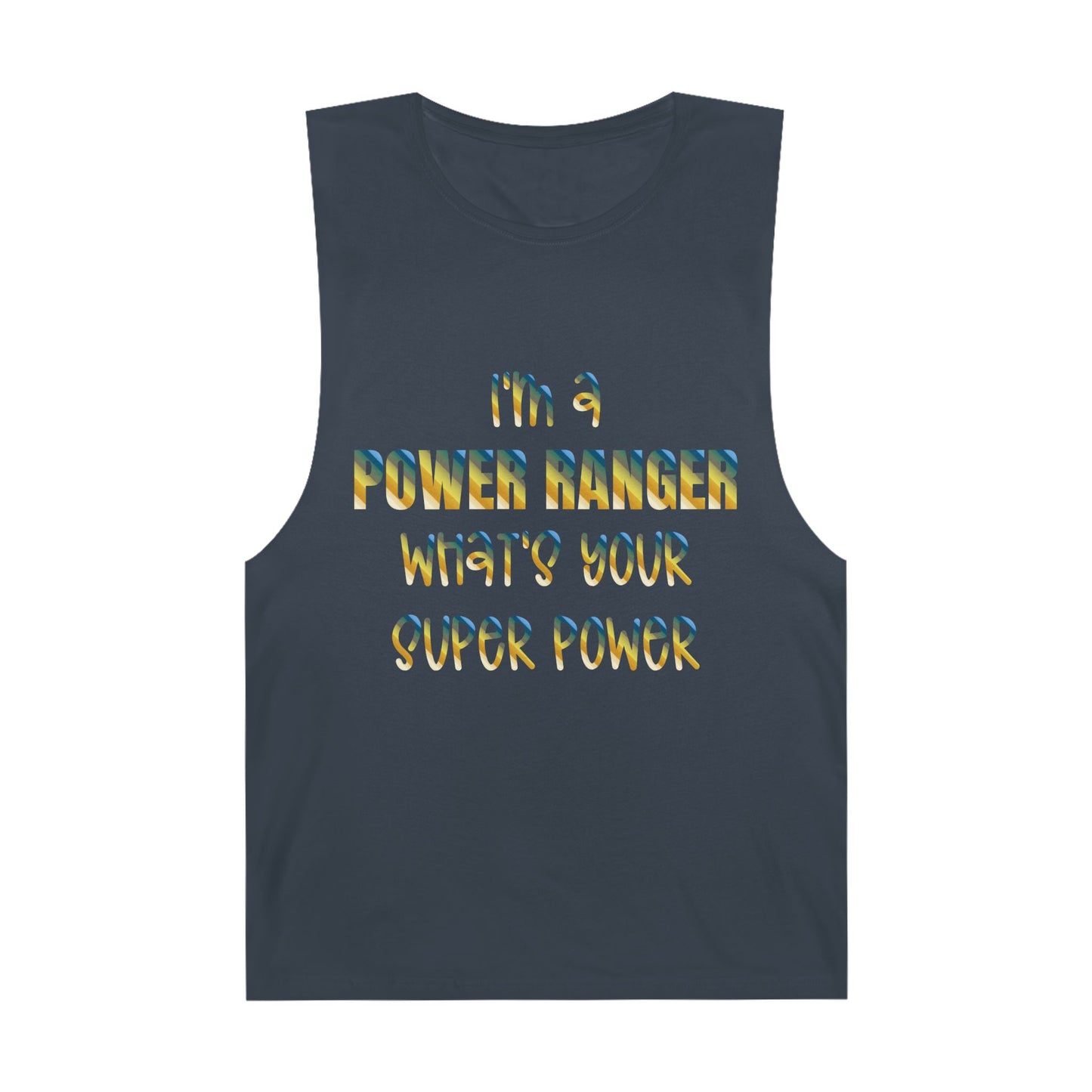 Lineman Tank - power ranger super power colored chrome