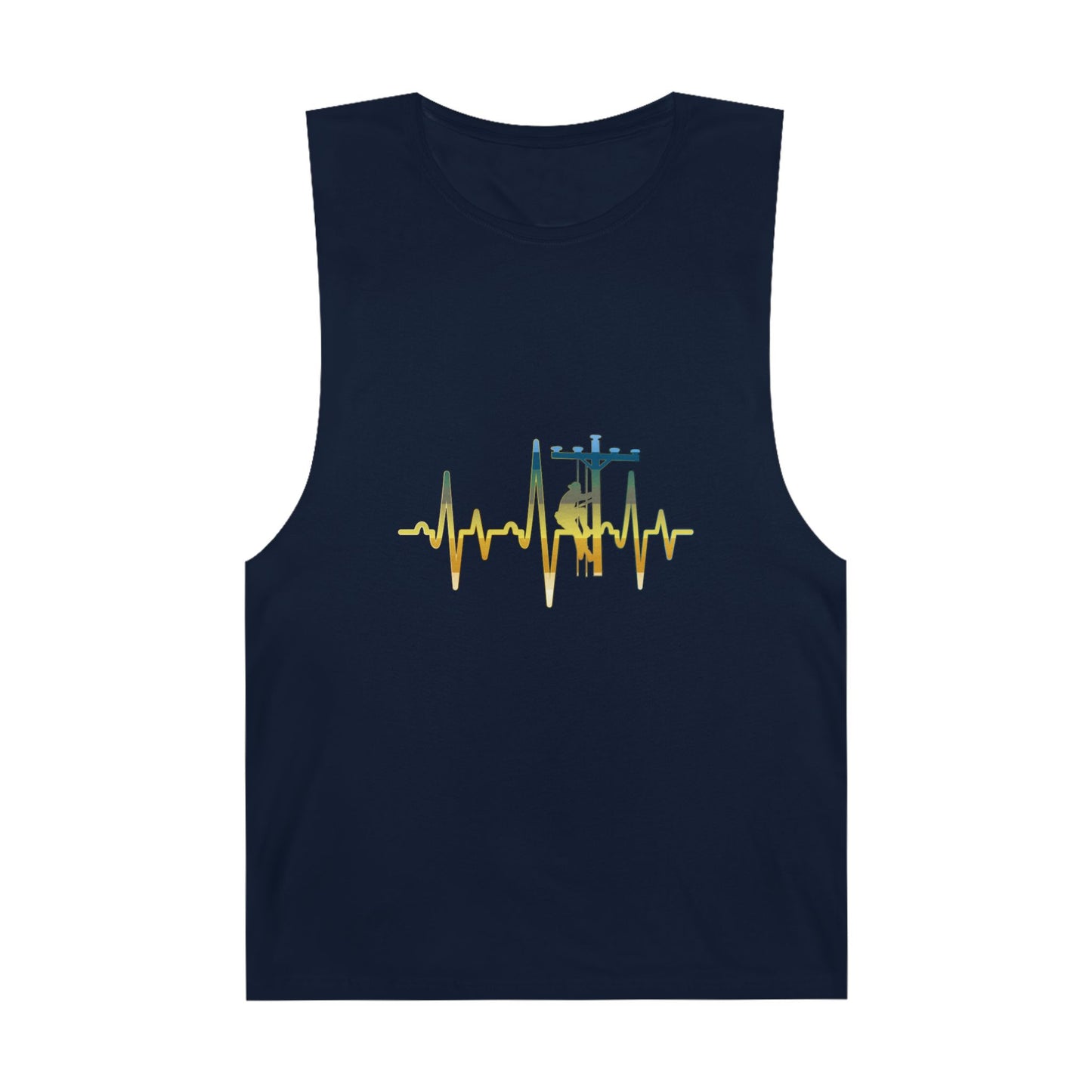 Lineman Tank- Lineman Heartbeat - colored chrome