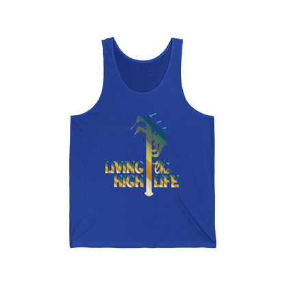 Lineman T-shirt - living the high life - colored chrome