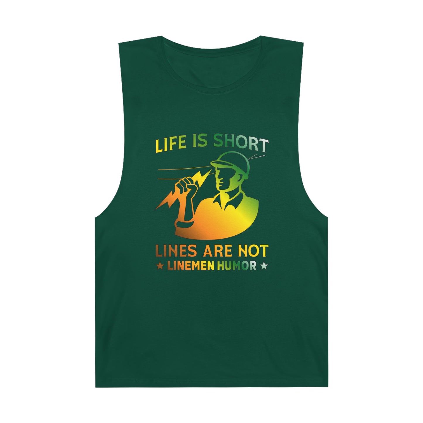 Lineman Tank - Life Is Short Lines Are Not-gradient