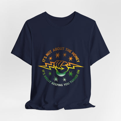 Lineman T-shirt - Its Not About The Money-gradient
